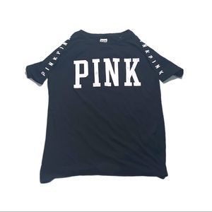 Victoria Secret Pink black spell out t shirt